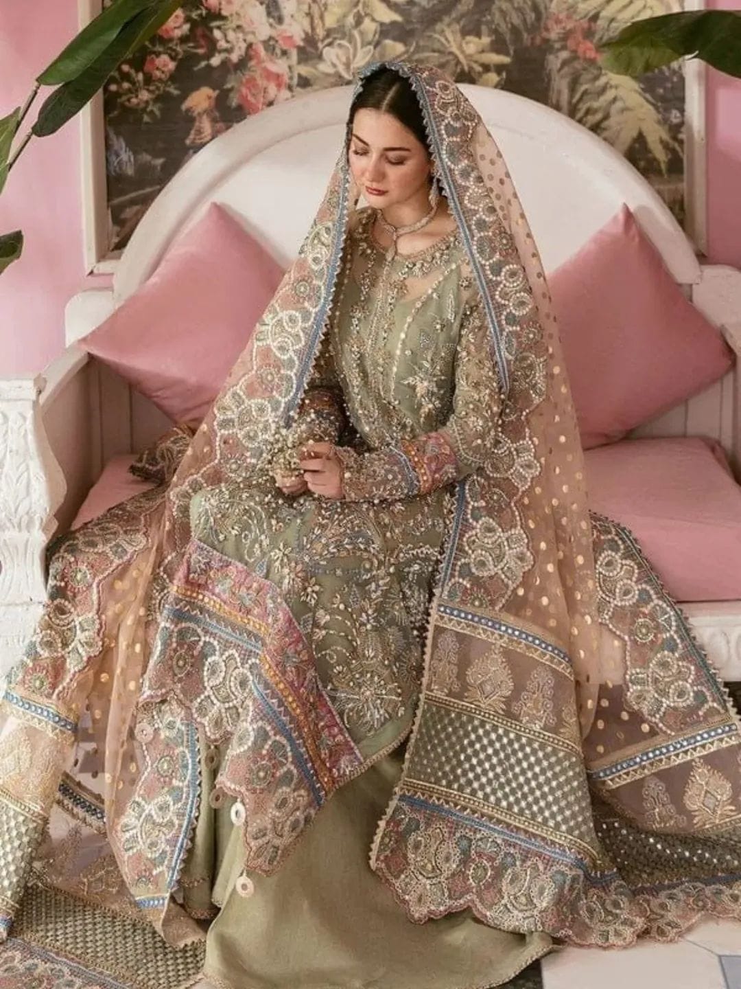 Luxury Organza Embroidered & Sequined Unstitched 3PC Suit