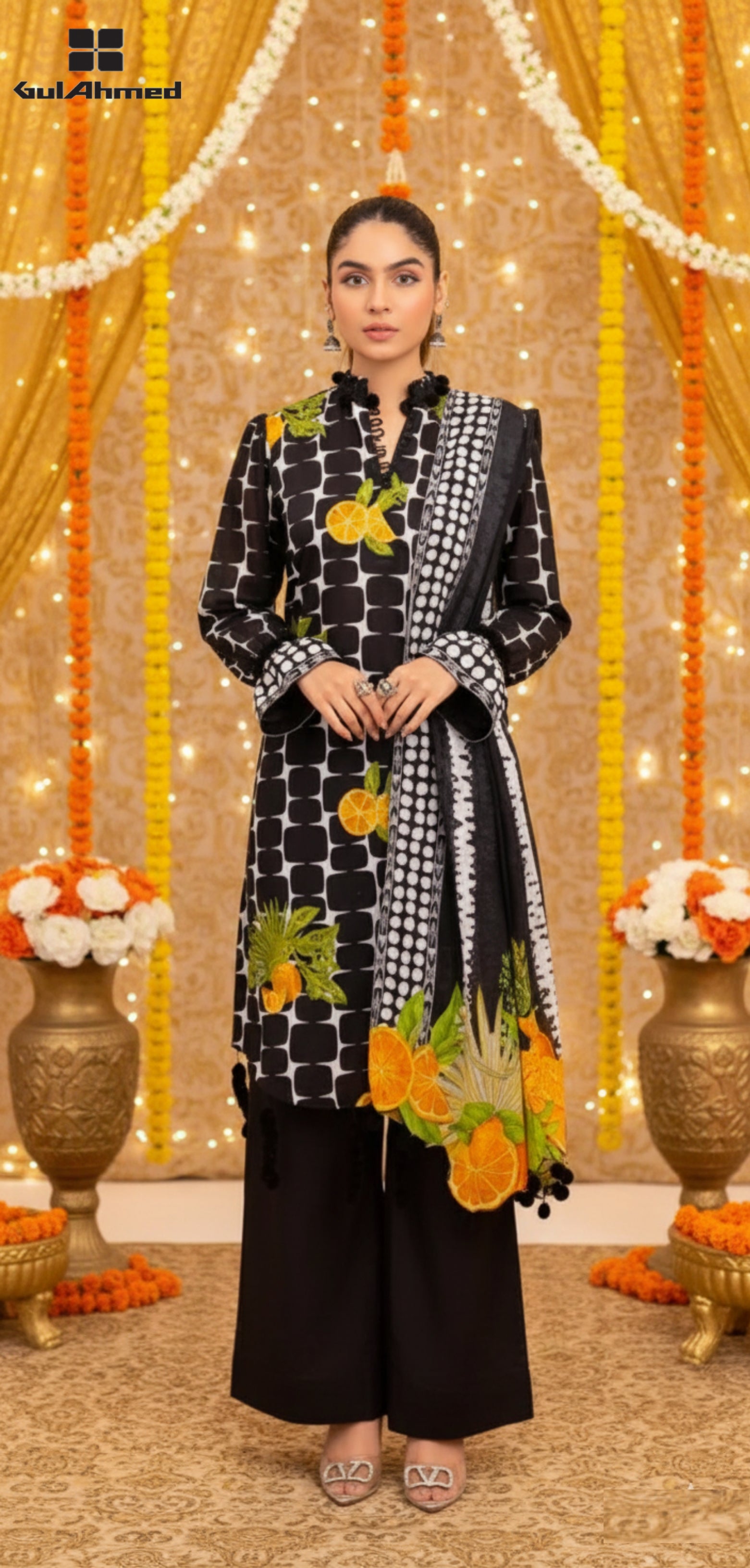Gul Ahmed Winter Collection β Earth Crust Linen 3-Piece Suit (CL-42331)