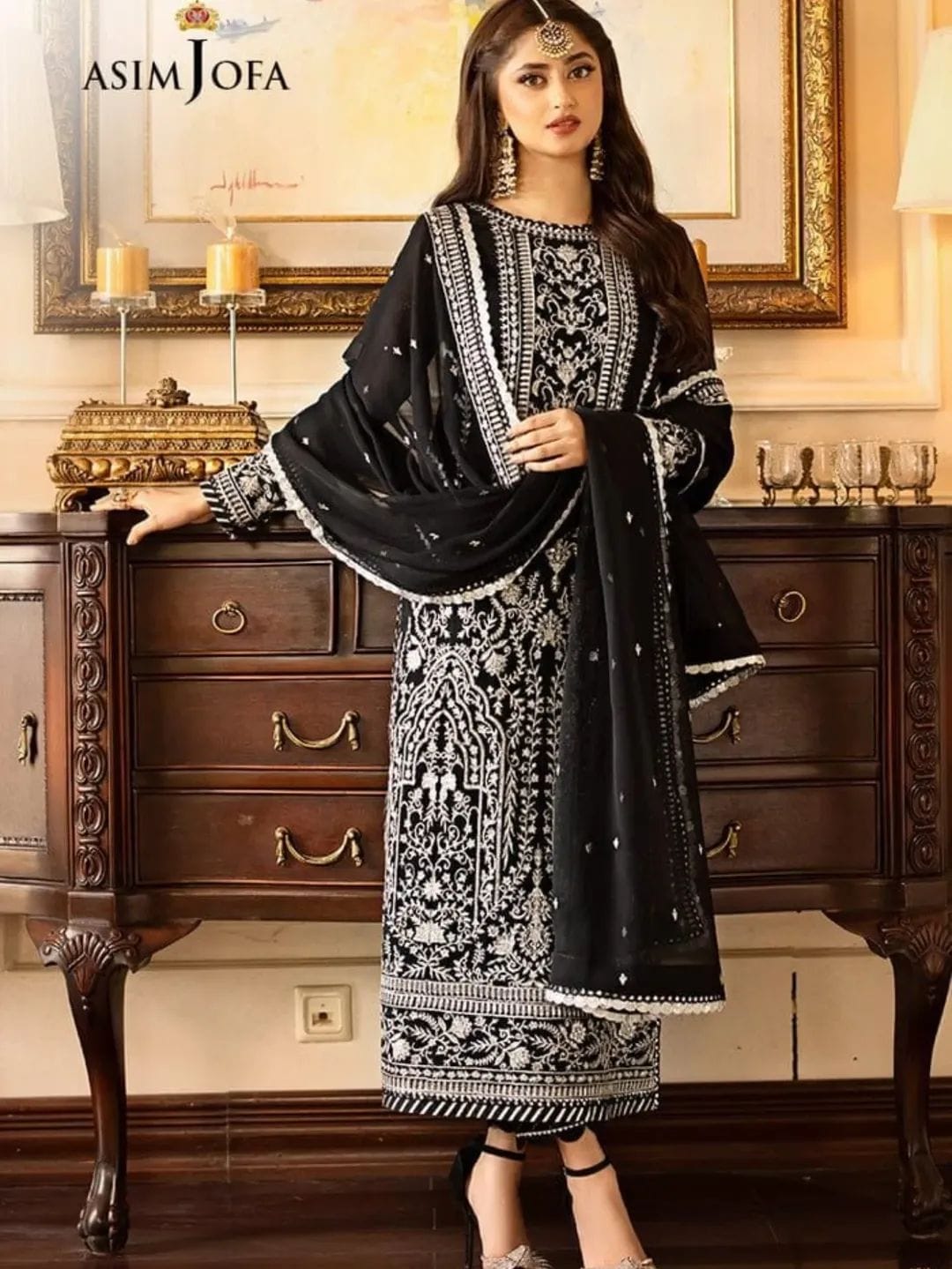 Chiffon Embroidered Patch Work Unstitched 3pc