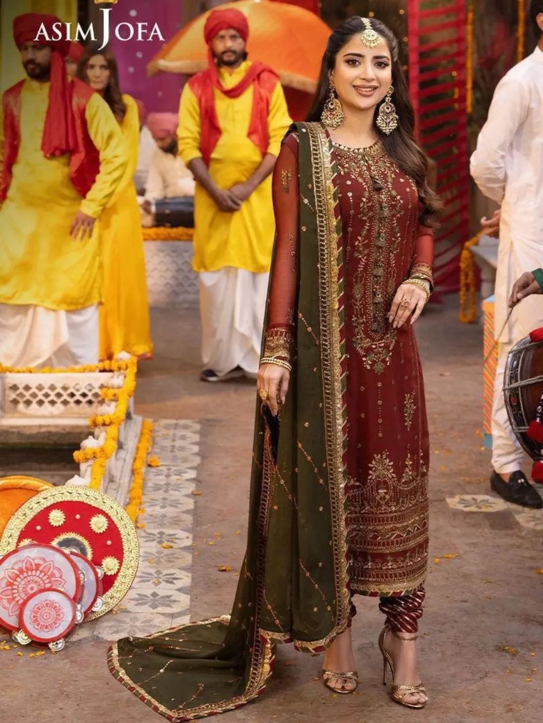 Chiffon Embroidered & Sequined Unstitched 3PC