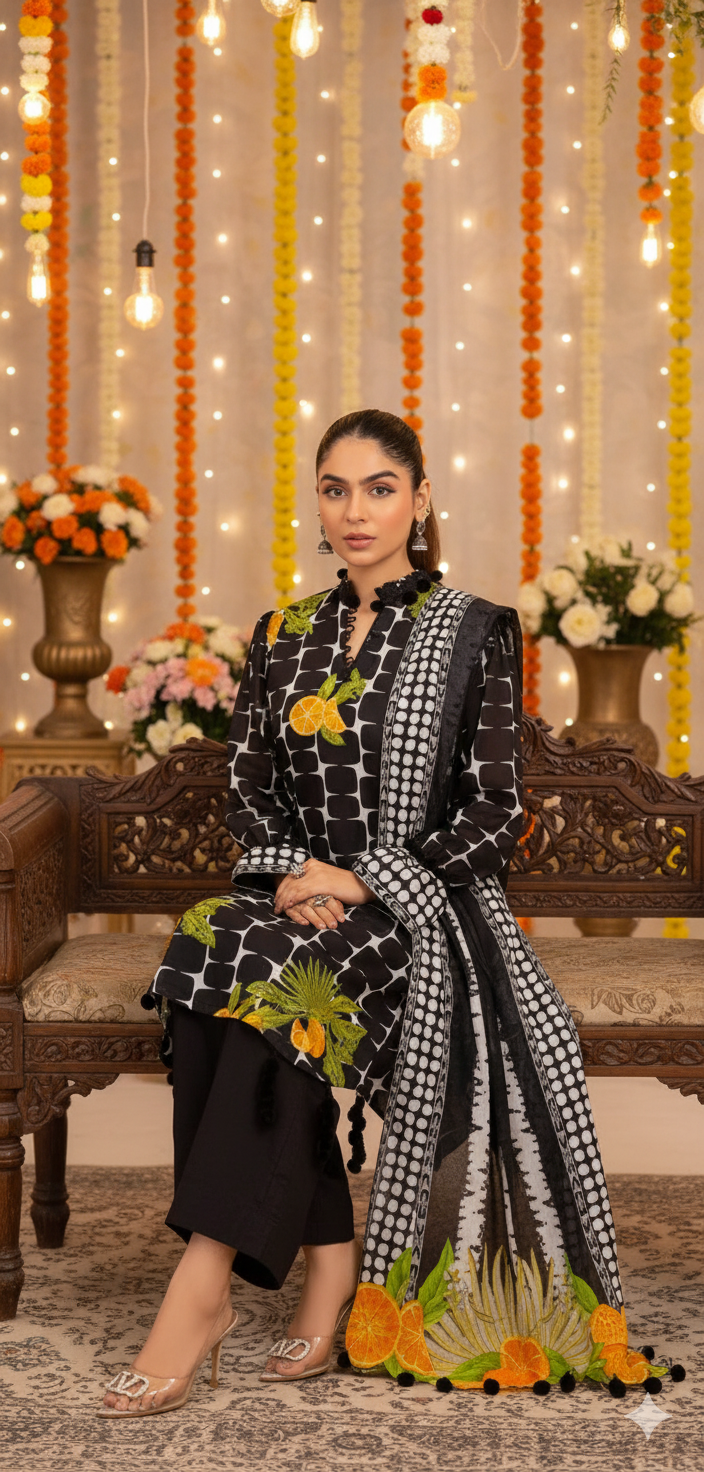 Gul Ahmed Winter Collection – Earth Crust Linen 3-Piece Suit (CL-42331)